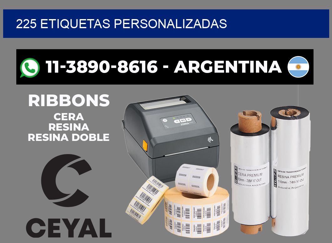 225 ETIQUETAS PERSONALIZADAS