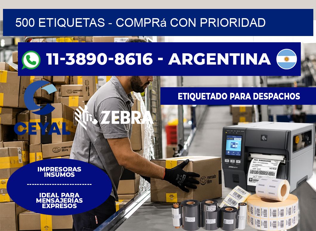 500 ETIQUETAS – Comprá con prioridad