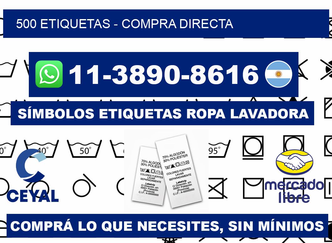 500 ETIQUETAS - Compra directa