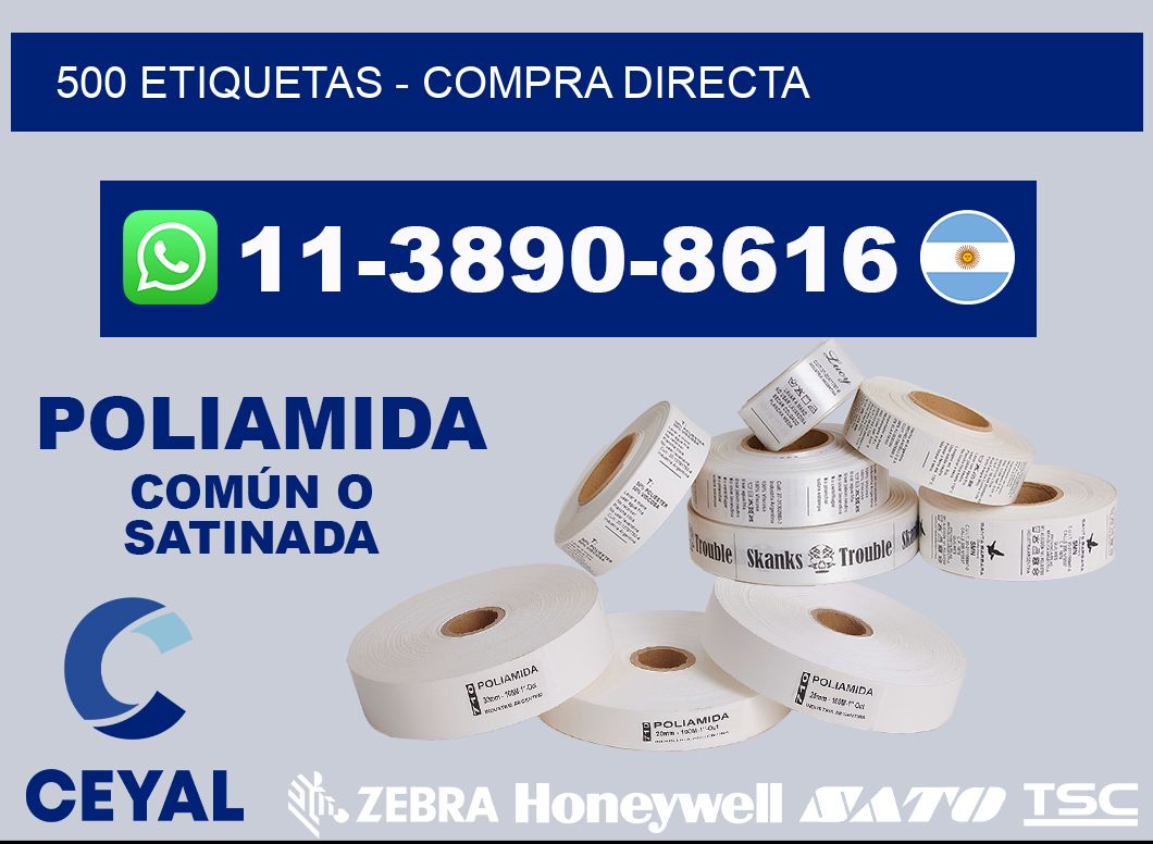 500 ETIQUETAS - Compra directa