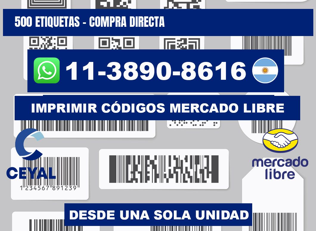 500 ETIQUETAS - Compra directa