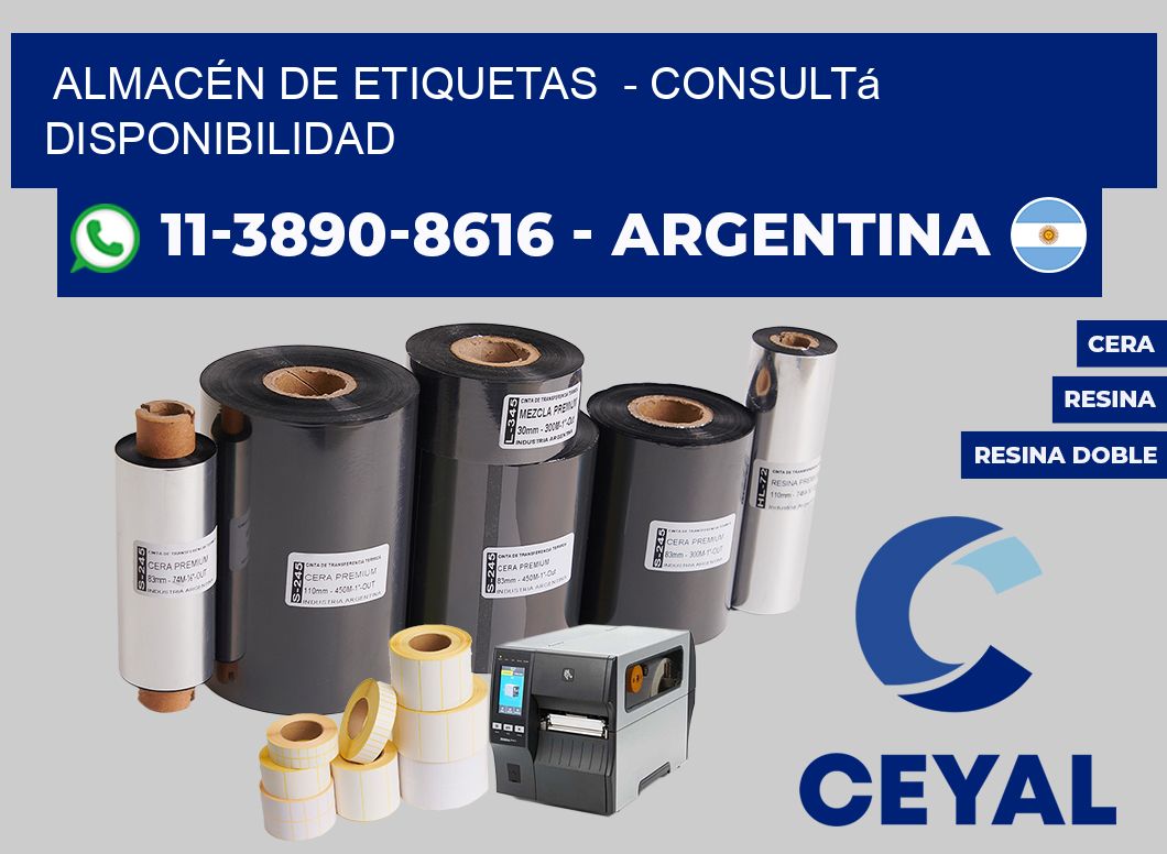 ALMACÉN DE ETIQUETAS - Consultá disponibilidad