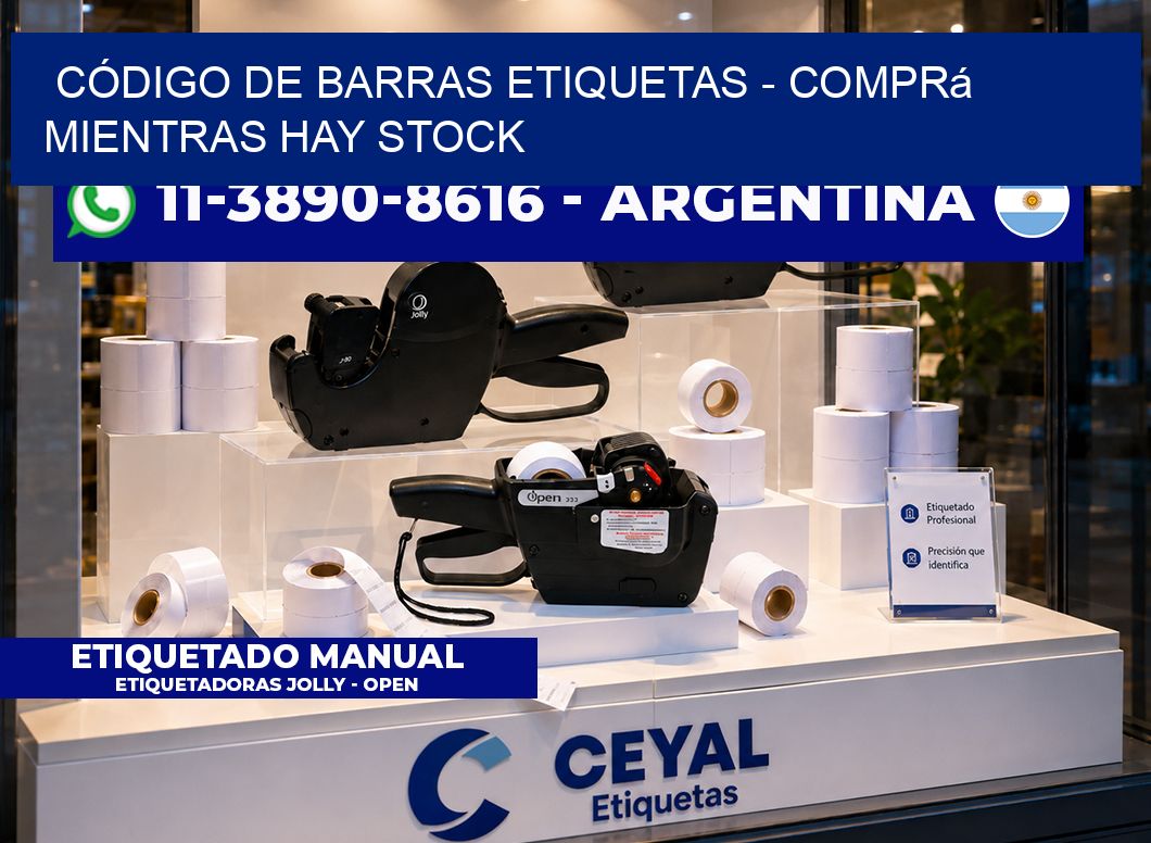CÓDIGO DE BARRAS ETIQUETAS - Comprá mientras hay stock