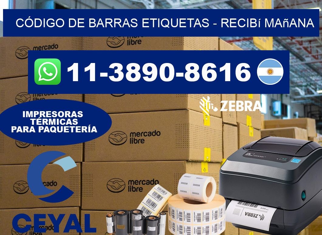 CÓDIGO DE BARRAS ETIQUETAS - recibí mañana