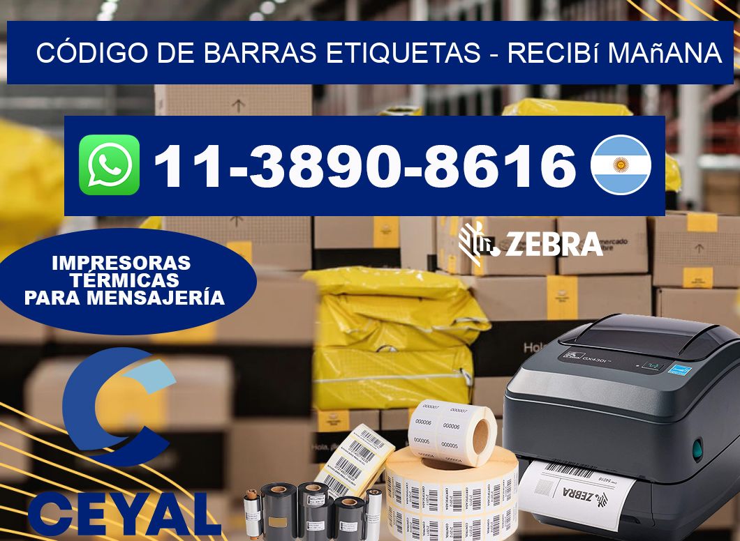 CÓDIGO DE BARRAS ETIQUETAS - recibí mañana