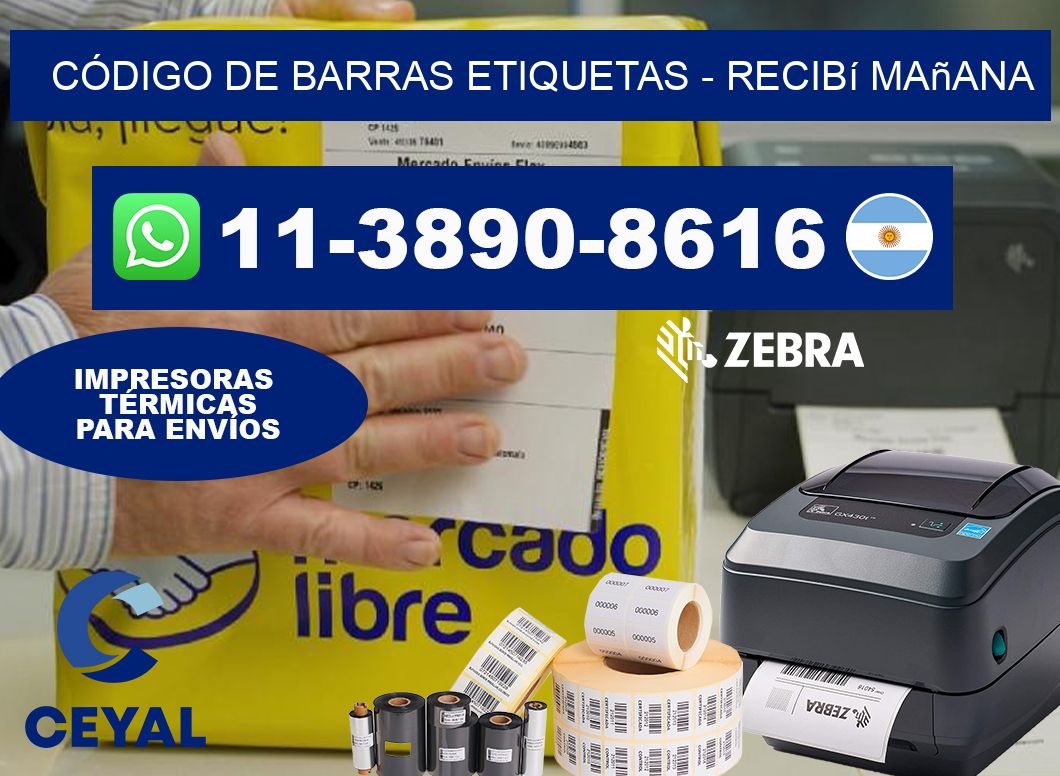 CÓDIGO DE BARRAS ETIQUETAS – recibí mañana