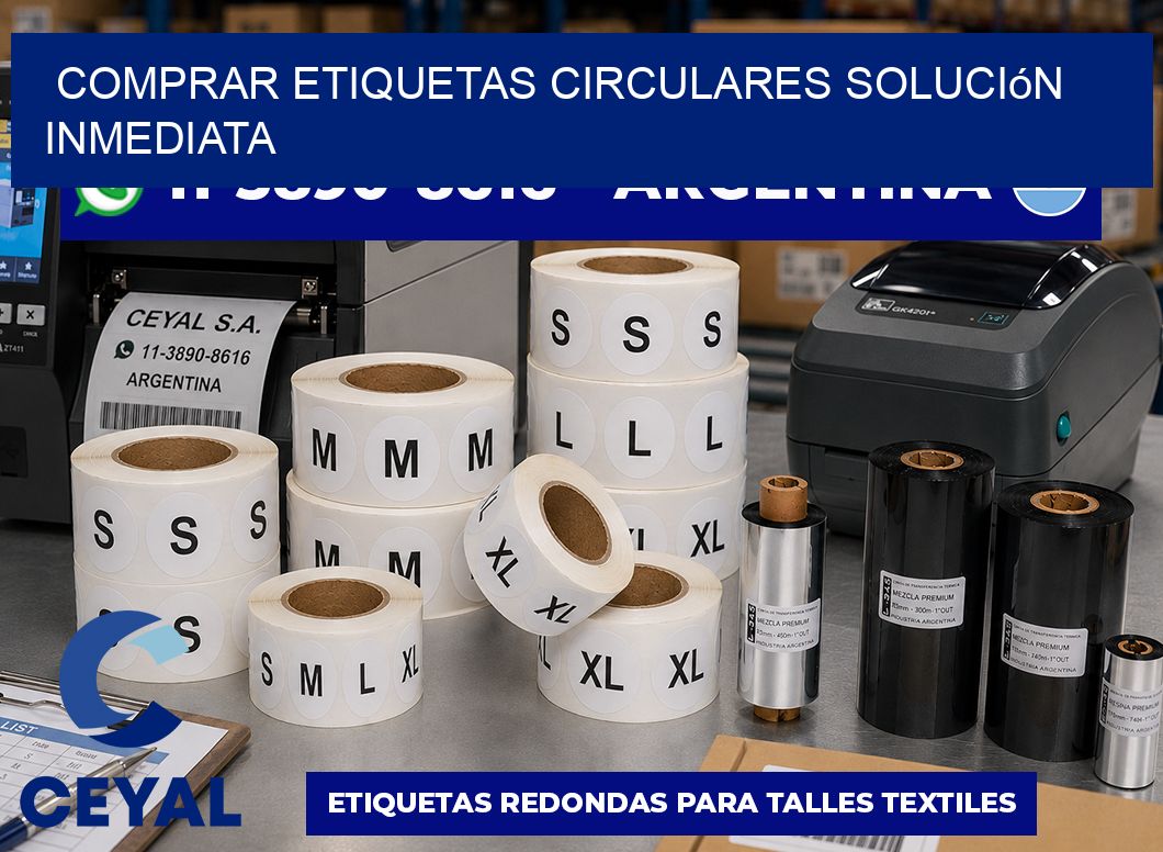 COMPRAR ETIQUETAS CIRCULARES Solución inmediata