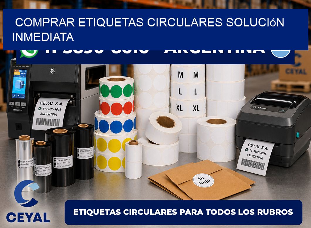 COMPRAR ETIQUETAS CIRCULARES Solución inmediata