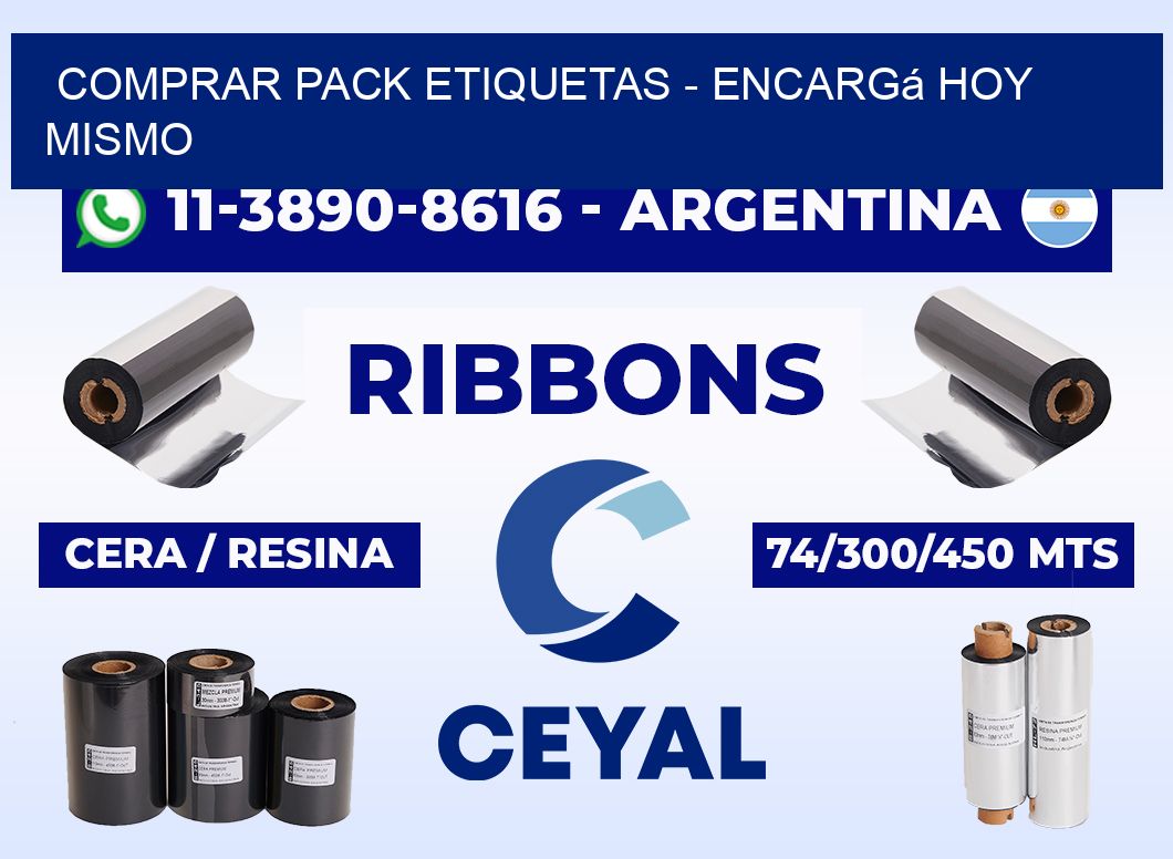 COMPRAR PACK ETIQUETAS - Encargá hoy mismo