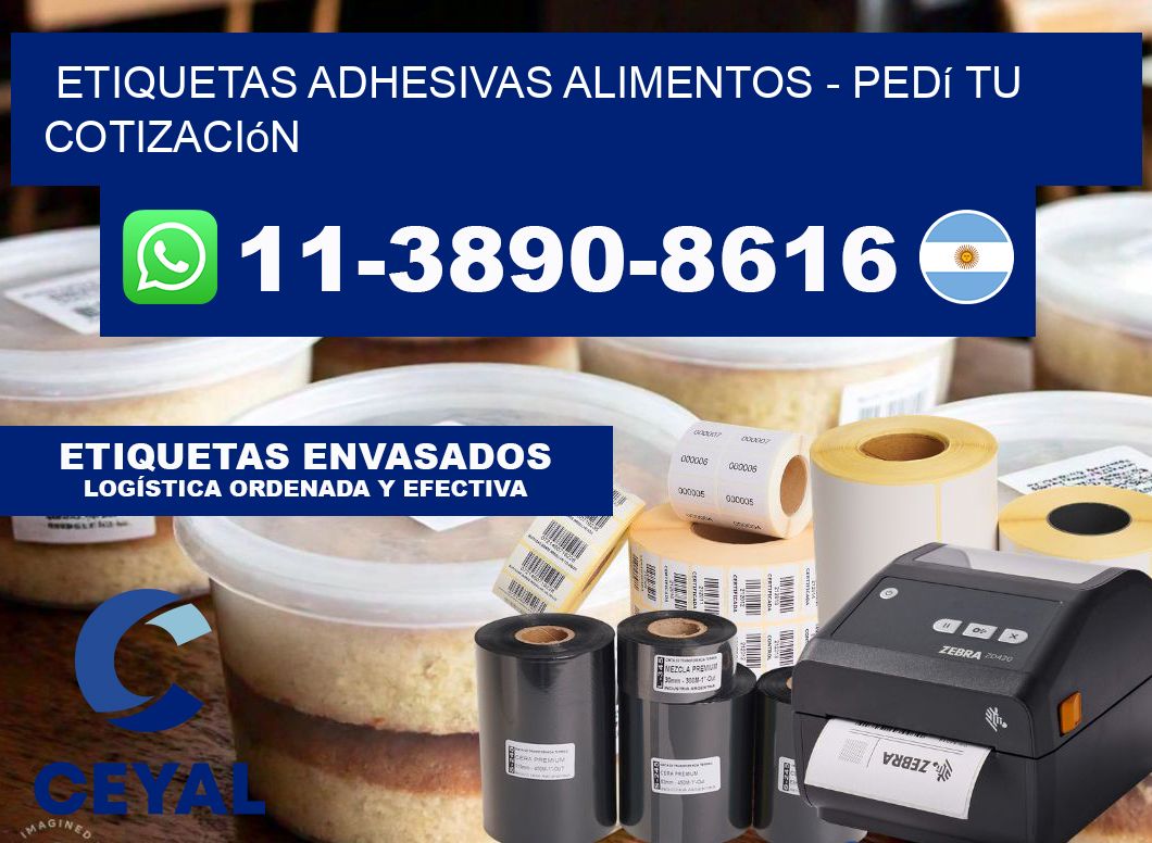 ETIQUETAS ADHESIVAS ALIMENTOS - Pedí tu cotización