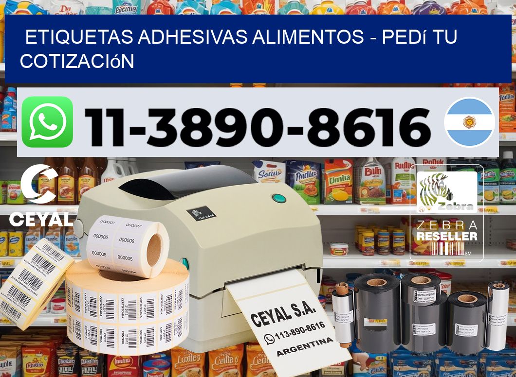 ETIQUETAS ADHESIVAS ALIMENTOS - Pedí tu cotización