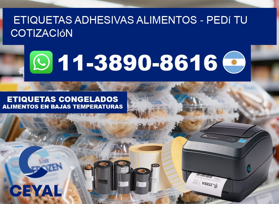 ETIQUETAS ADHESIVAS ALIMENTOS - Pedí tu cotización