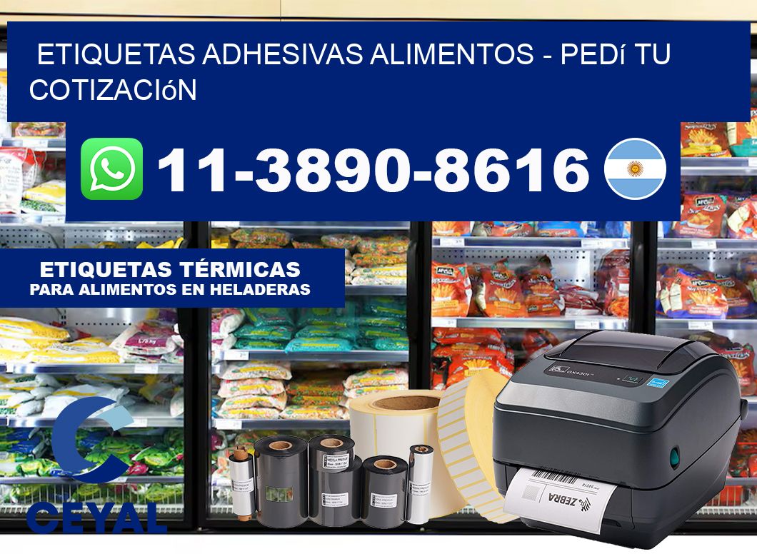 ETIQUETAS ADHESIVAS ALIMENTOS – Pedí tu cotización