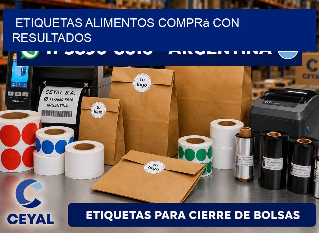 ETIQUETAS ALIMENTOS Comprá con resultados