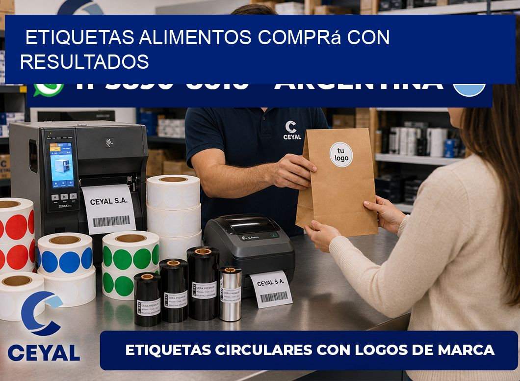 ETIQUETAS ALIMENTOS Comprá con resultados