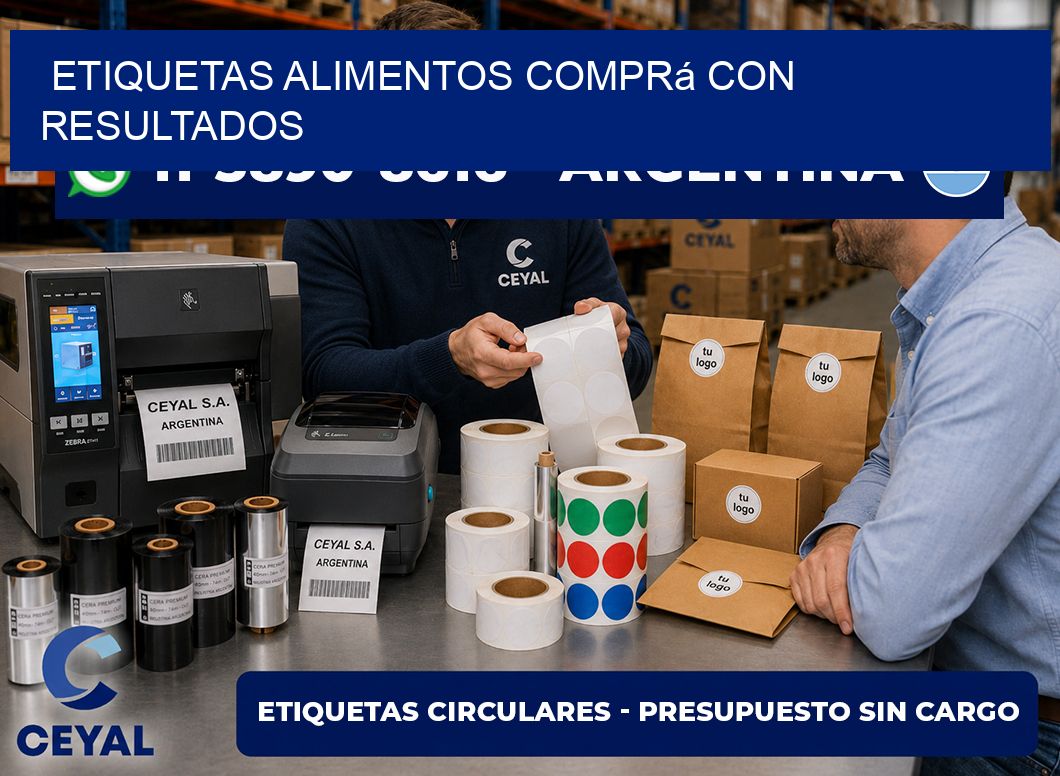 ETIQUETAS ALIMENTOS Comprá con resultados