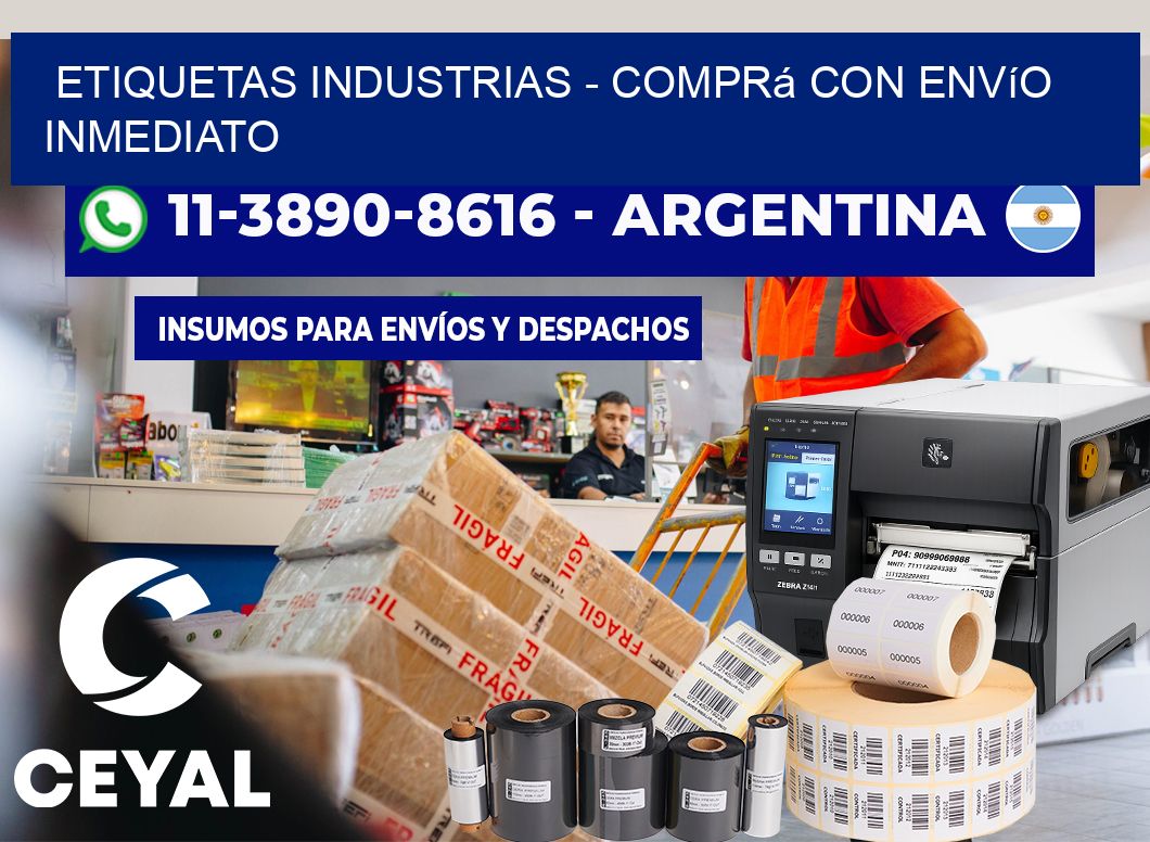 ETIQUETAS INDUSTRIAS - Comprá con envío inmediato