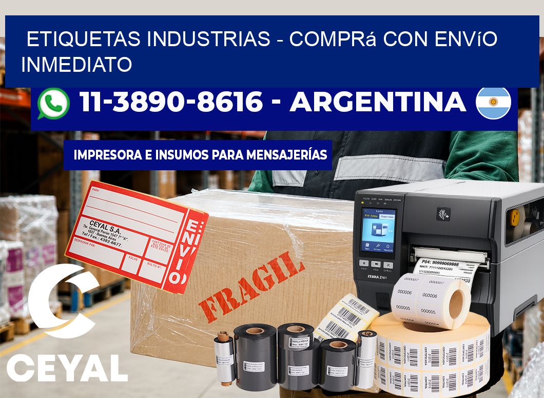 ETIQUETAS INDUSTRIAS – Comprá con envío inmediato