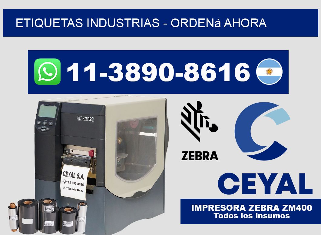 ETIQUETAS INDUSTRIAS - Ordená ahora