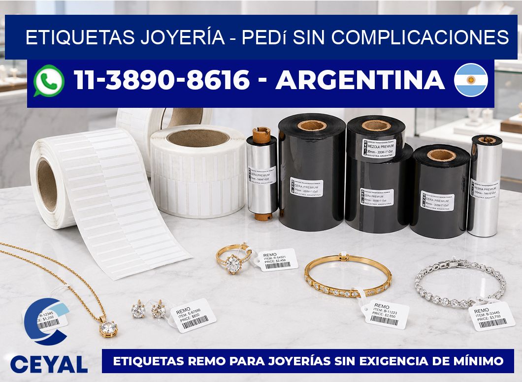 ETIQUETAS JOYERÍA - Pedí sin complicaciones
