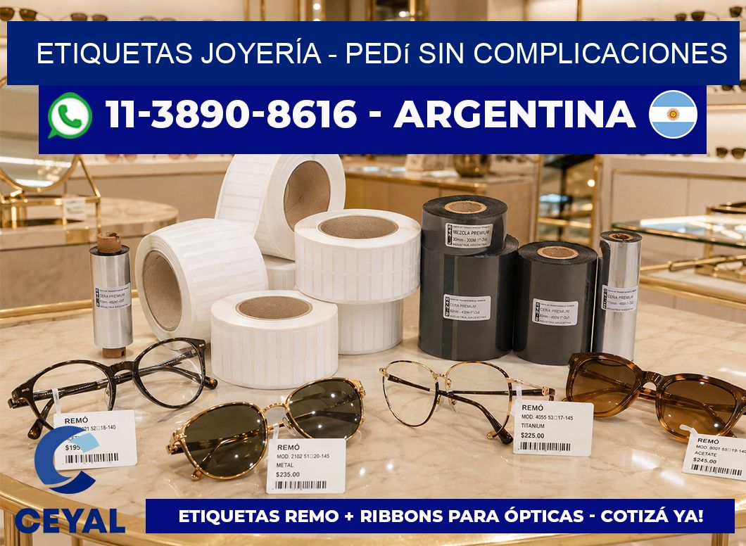 ETIQUETAS JOYERÍA - Pedí sin complicaciones