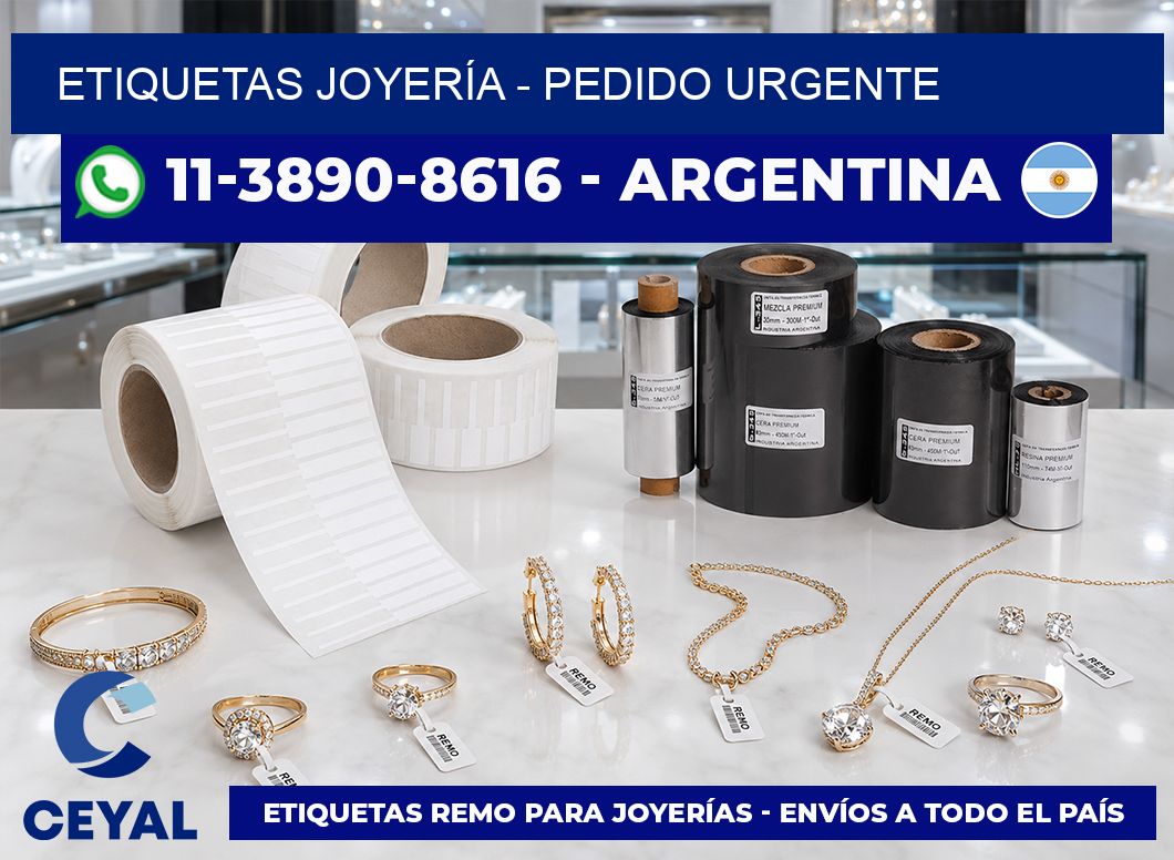 ETIQUETAS JOYERÍA - Pedido urgente