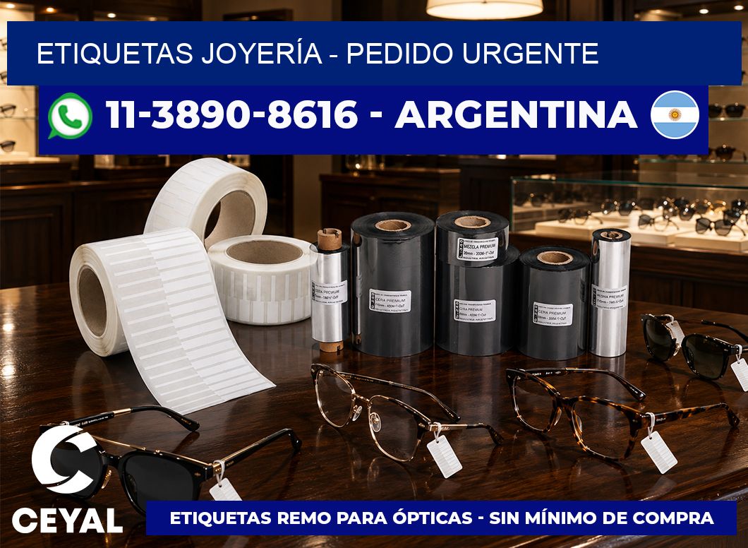 ETIQUETAS JOYERÍA - Pedido urgente