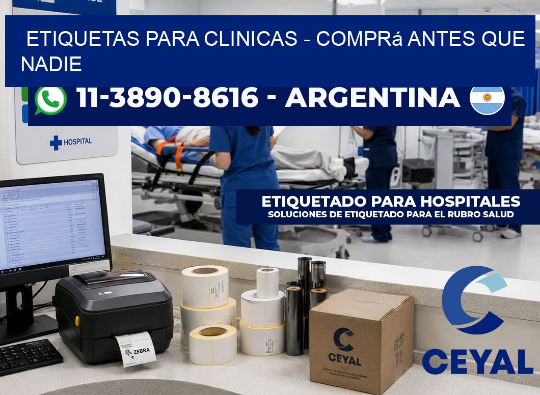 ETIQUETAS PARA CLINICAS - Comprá antes que nadie