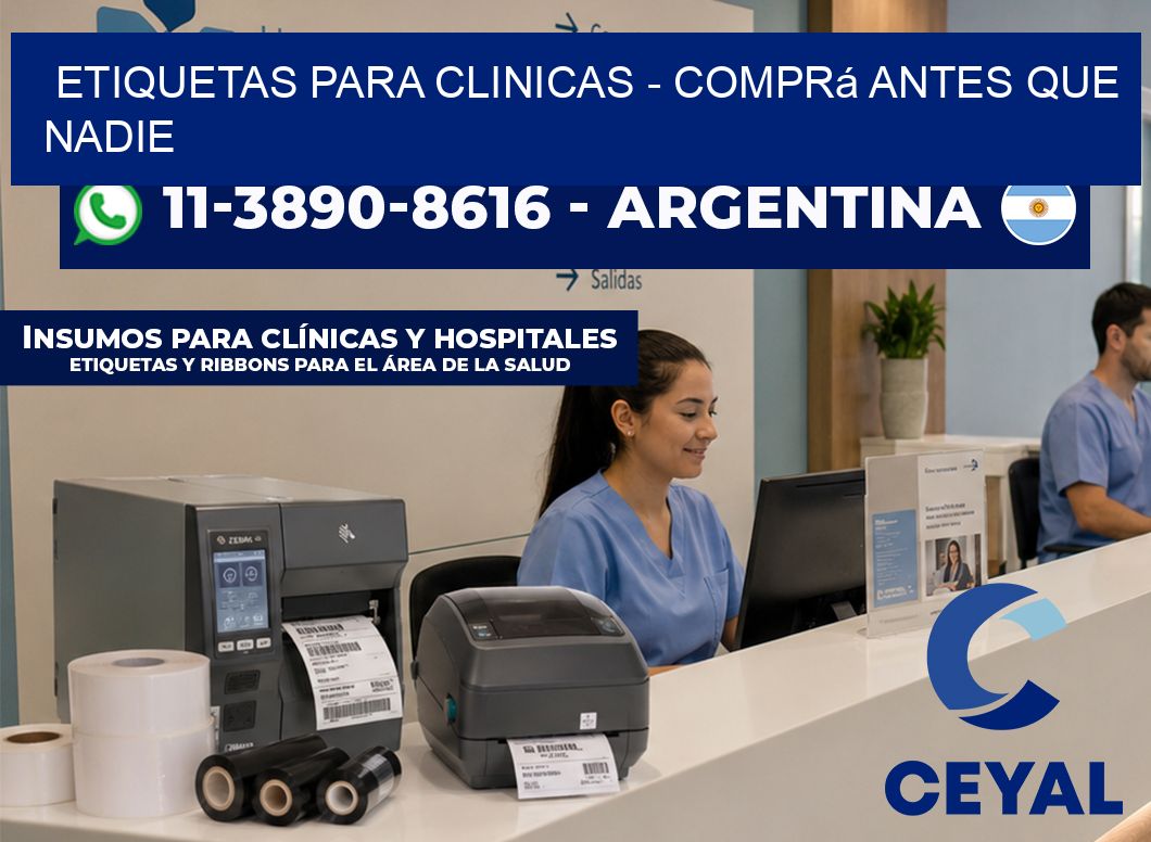 ETIQUETAS PARA CLINICAS - Comprá antes que nadie