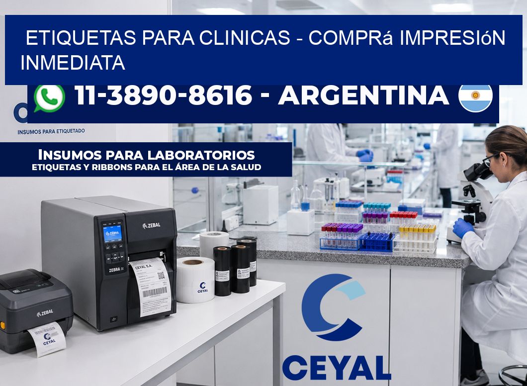 ETIQUETAS PARA CLINICAS - Comprá impresión inmediata
