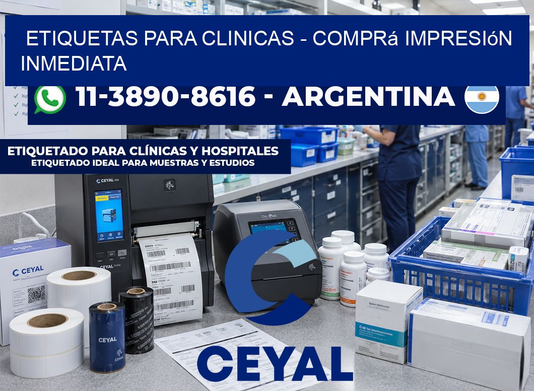 ETIQUETAS PARA CLINICAS - Comprá impresión inmediata