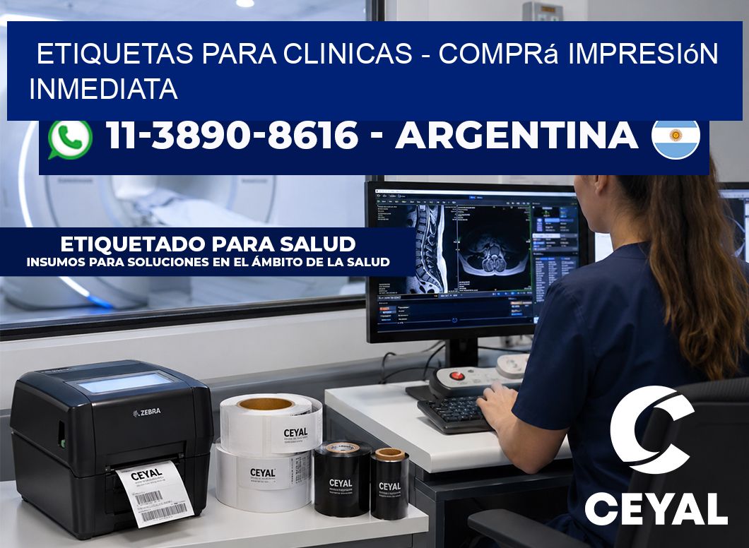 ETIQUETAS PARA CLINICAS – Comprá impresión inmediata