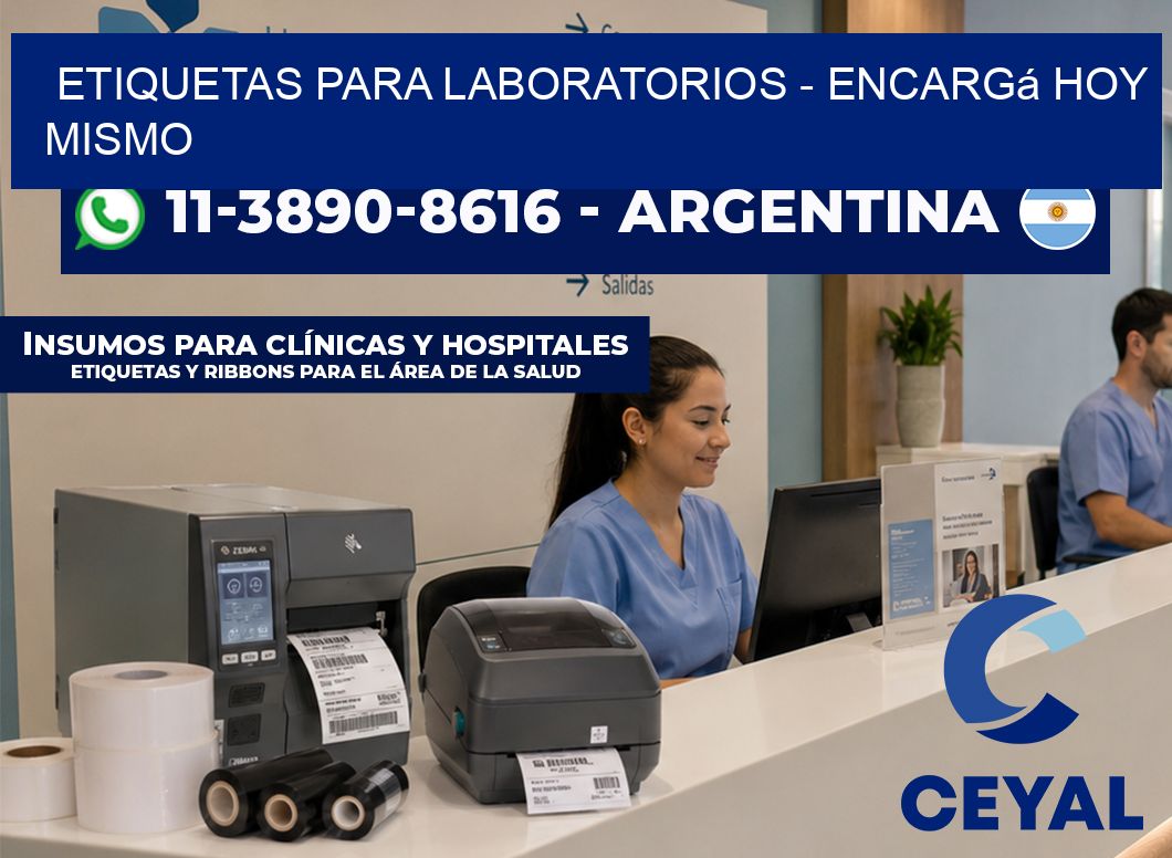 ETIQUETAS PARA LABORATORIOS - Encargá hoy mismo