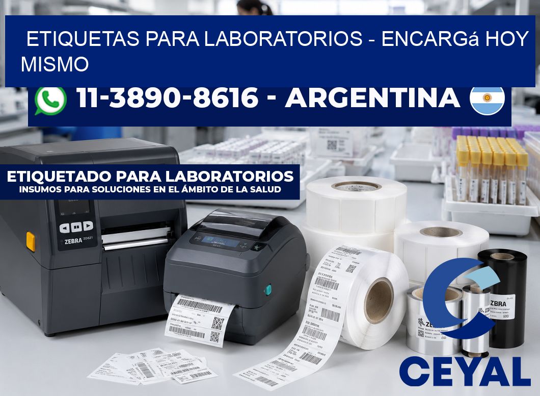 ETIQUETAS PARA LABORATORIOS - Encargá hoy mismo