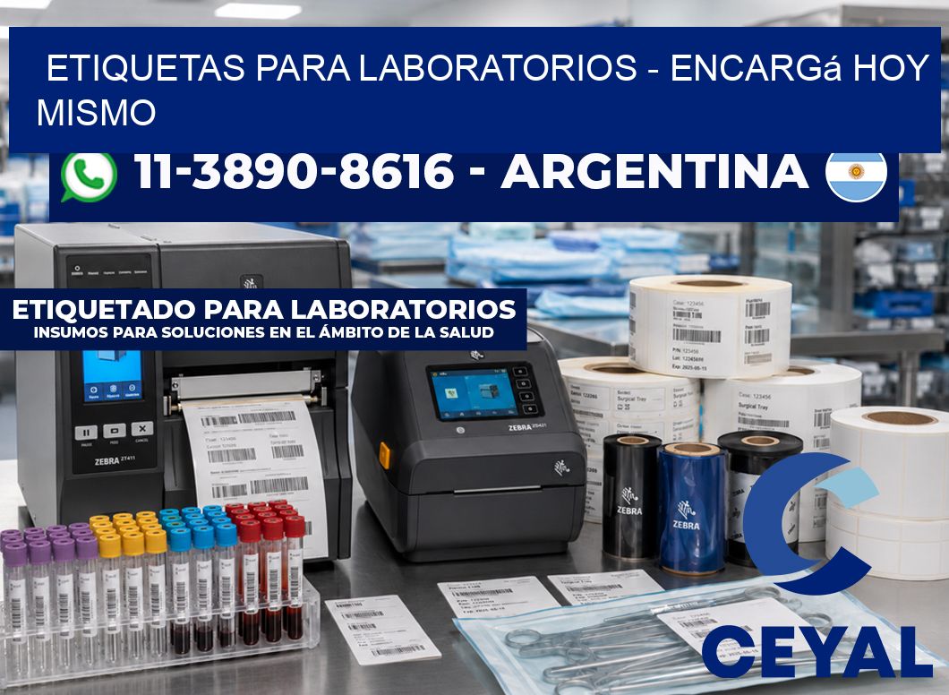 ETIQUETAS PARA LABORATORIOS - Encargá hoy mismo