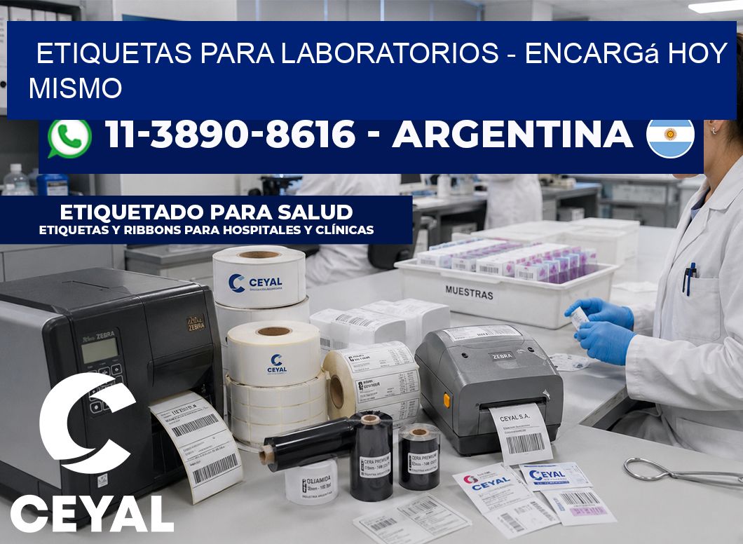 ETIQUETAS PARA LABORATORIOS - Encargá hoy mismo