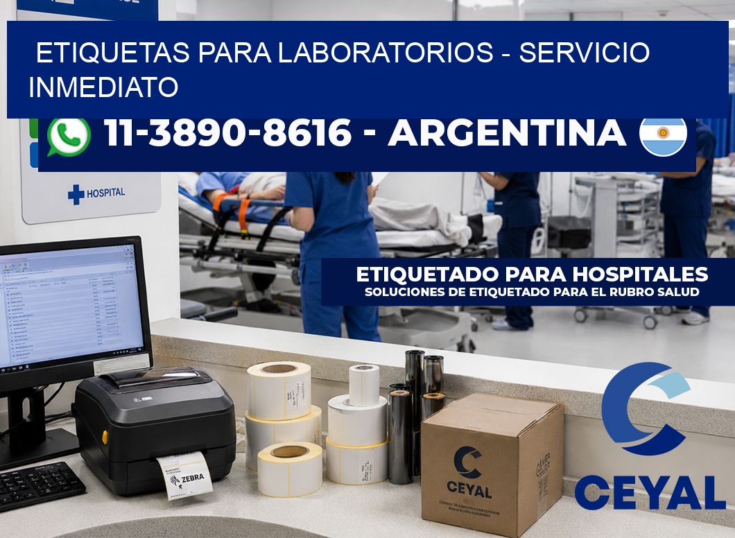 ETIQUETAS PARA LABORATORIOS - Servicio inmediato