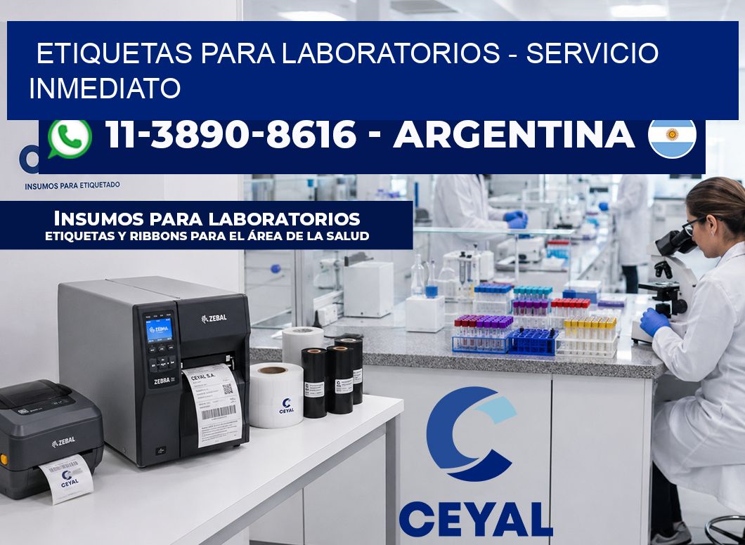 ETIQUETAS PARA LABORATORIOS – Servicio inmediato