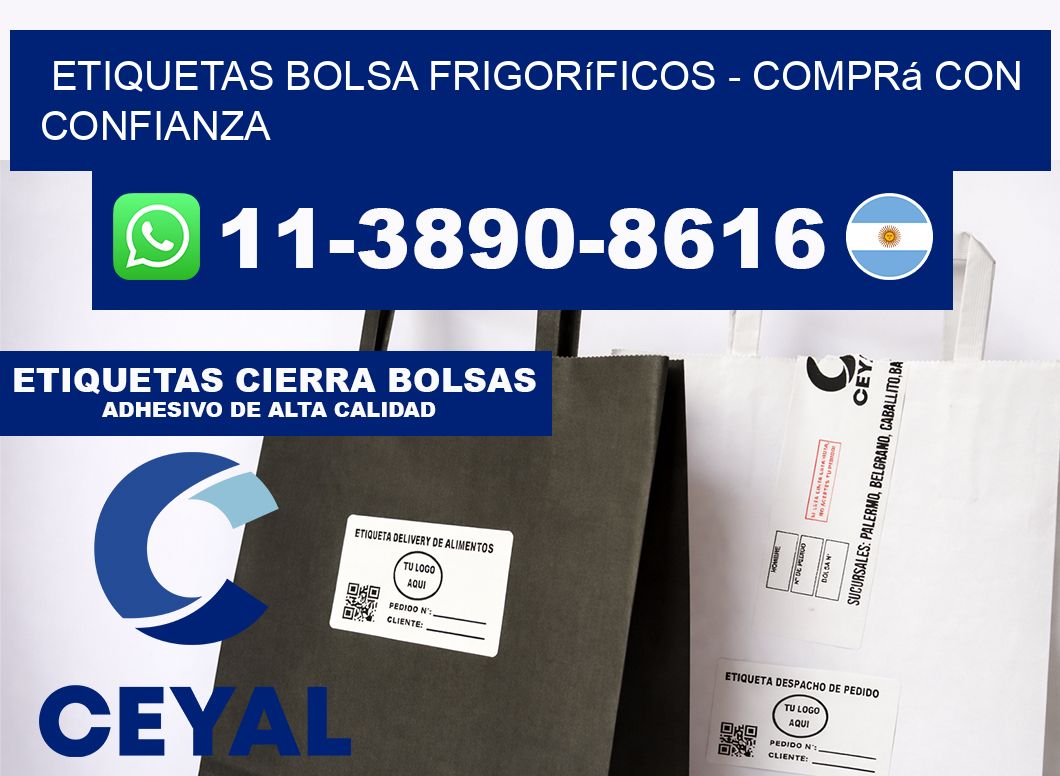 Etiquetas Bolsa frigoríficos - Comprá con confianza