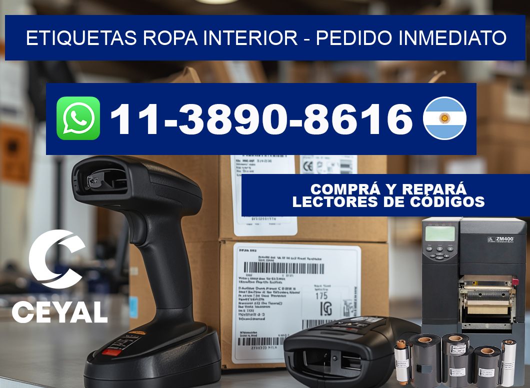 Etiquetas Ropa interior - Pedido inmediato