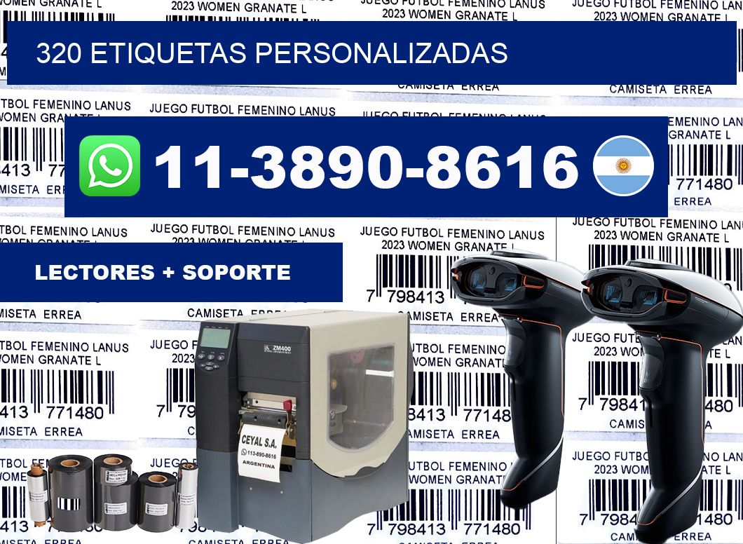 320 ETIQUETAS PERSONALIZADAS