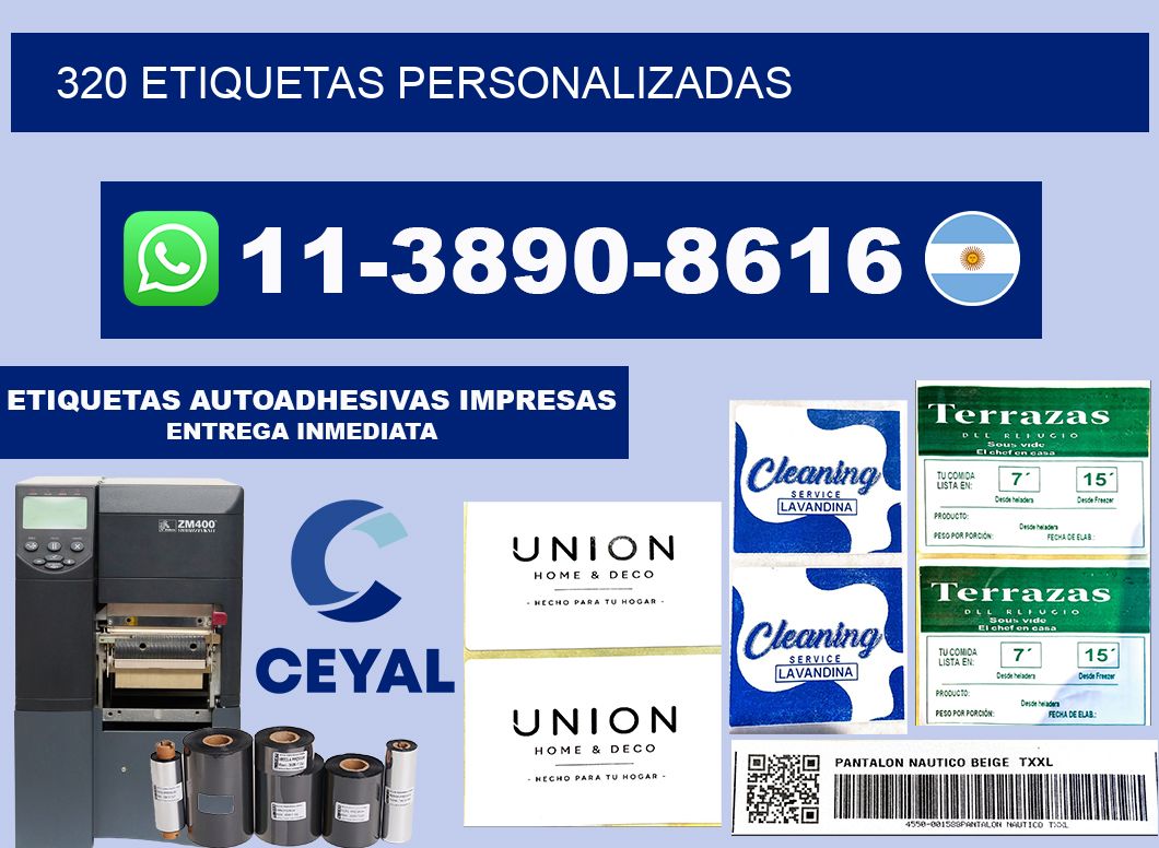 320 ETIQUETAS PERSONALIZADAS