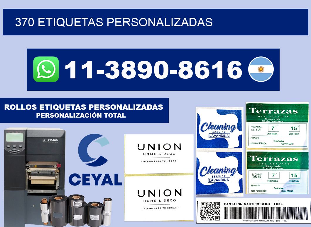 370 ETIQUETAS PERSONALIZADAS
