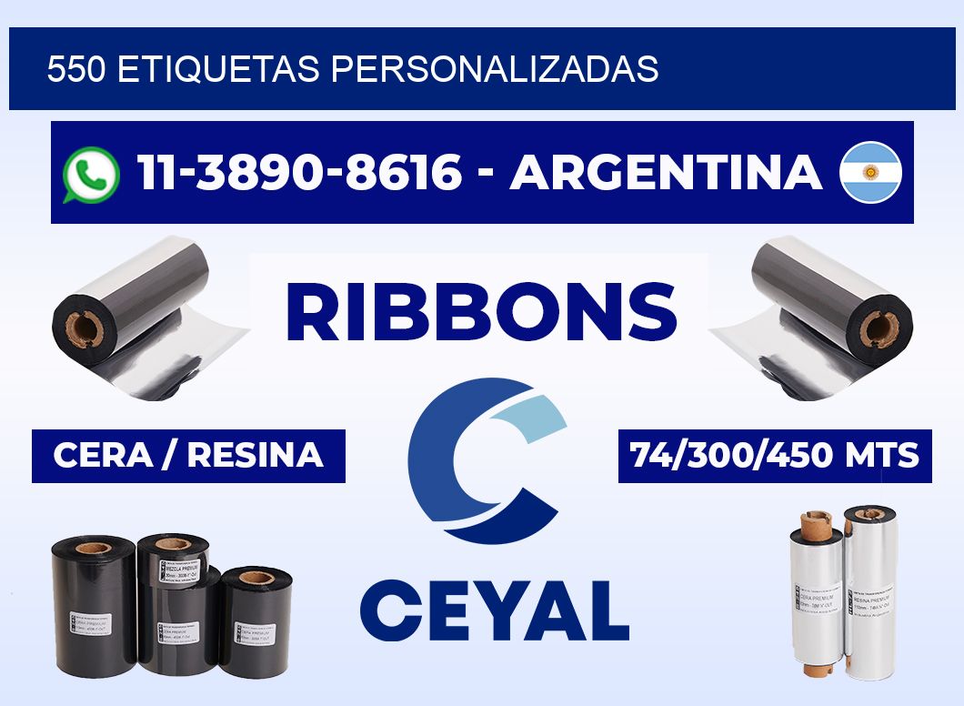 550 ETIQUETAS PERSONALIZADAS