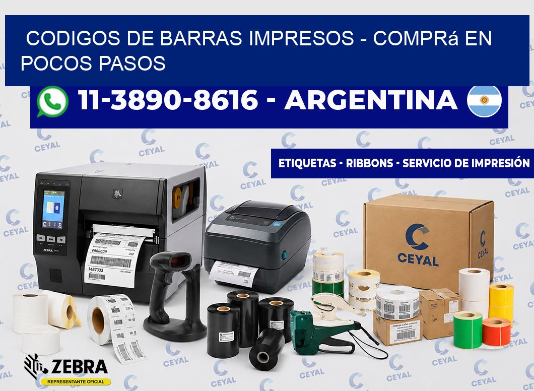 CODIGOS DE BARRAS IMPRESOS - Comprá en pocos pasos
