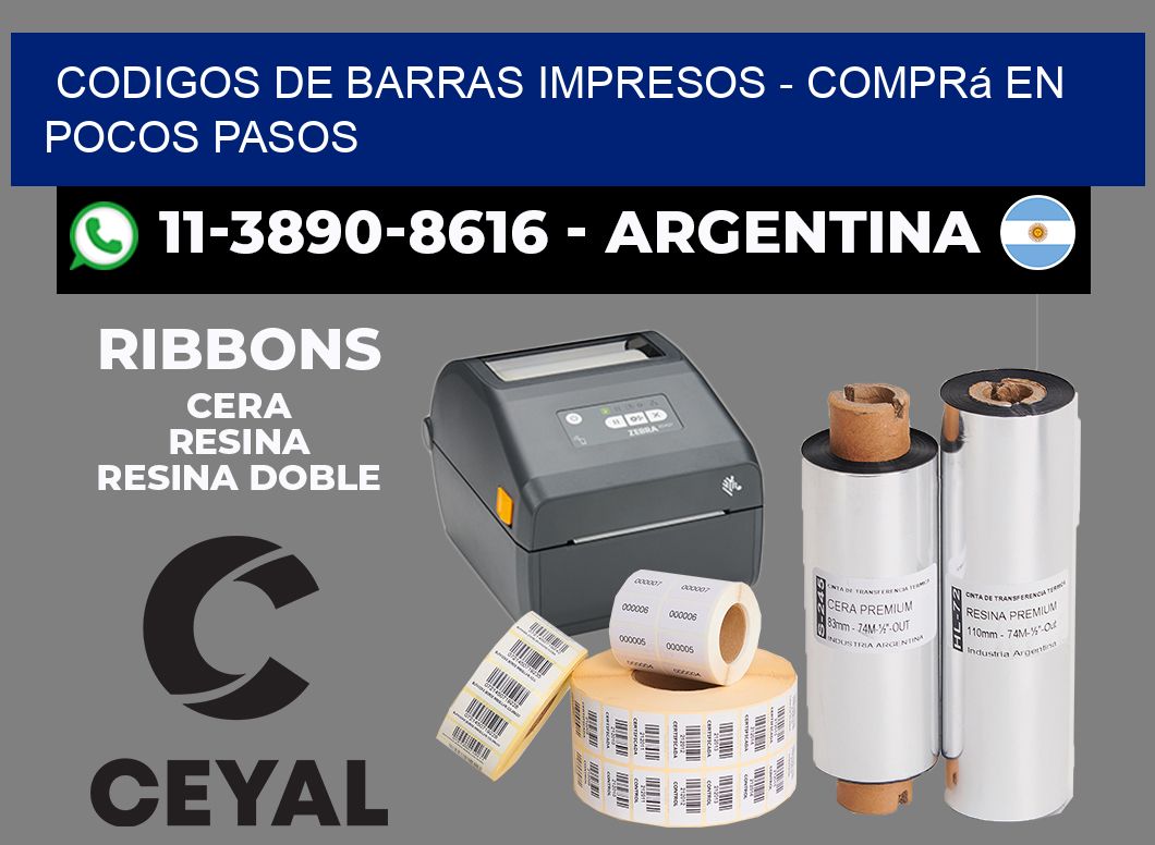 CODIGOS DE BARRAS IMPRESOS - Comprá en pocos pasos