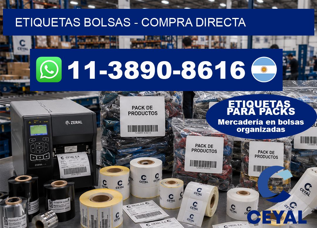 ETIQUETAS BOLSAS - Compra directa