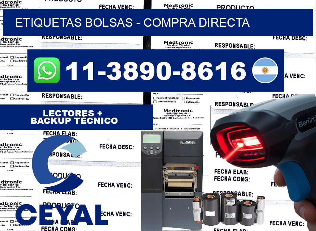 ETIQUETAS BOLSAS - Compra directa