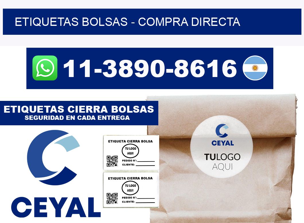 ETIQUETAS BOLSAS - Compra directa