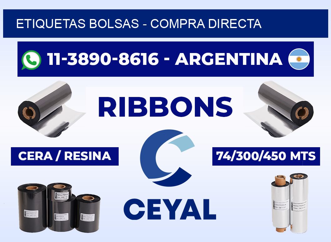 ETIQUETAS BOLSAS - Compra directa